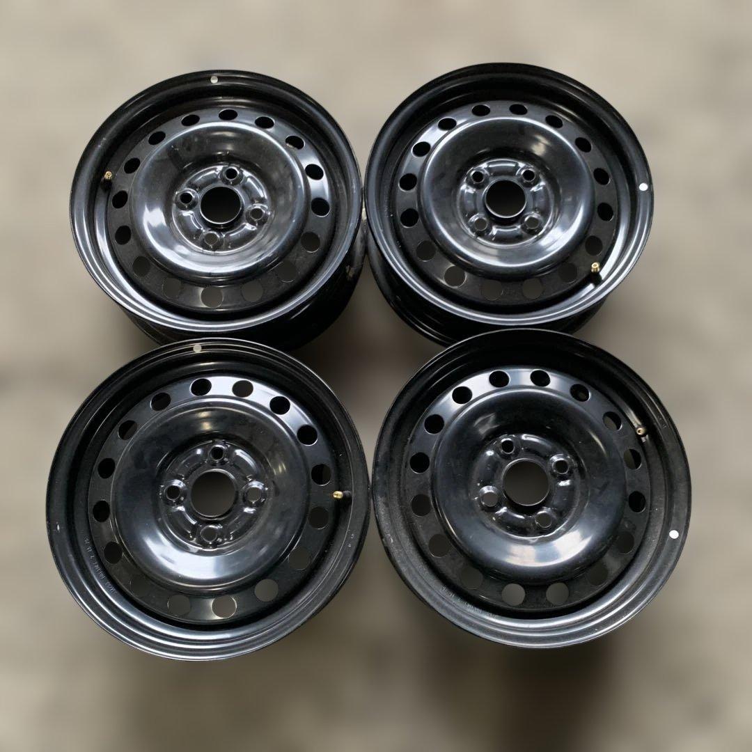 新車外し　スチールホイール 14インチ 5J （青818）