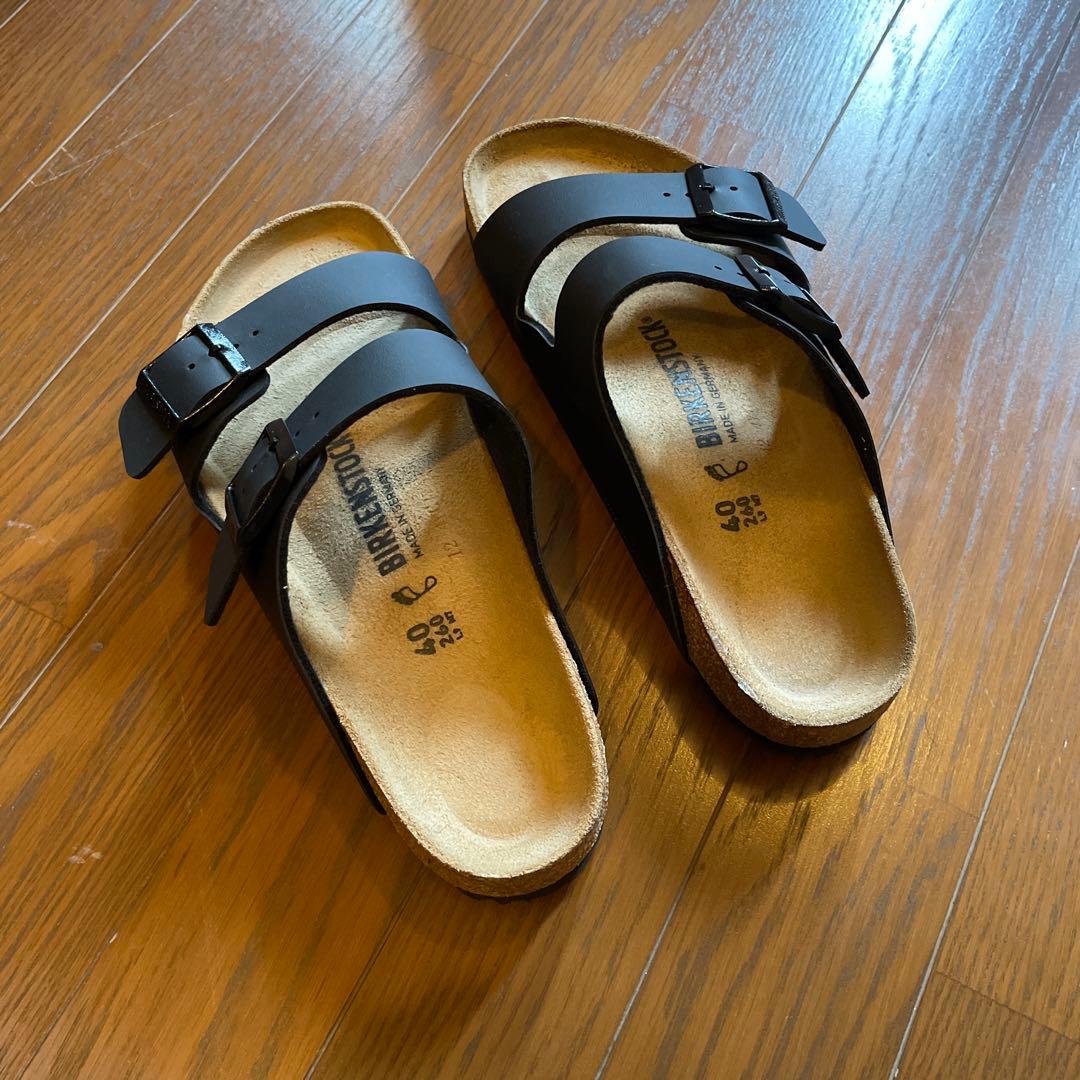 【sawashimaann】ビルケンシュトック　アリゾナ　黒　40 スリム