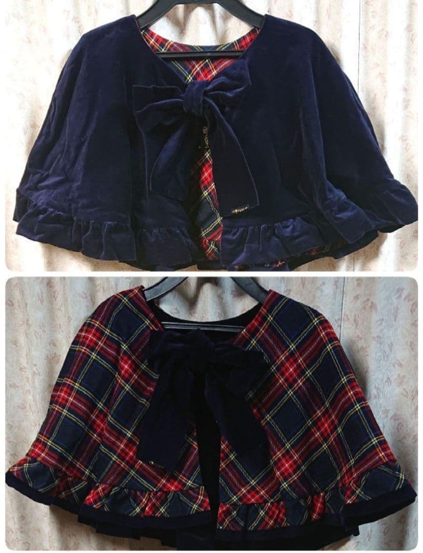 レア Heart E 別珍リバーシブルケープ　アンジェリックプリティ