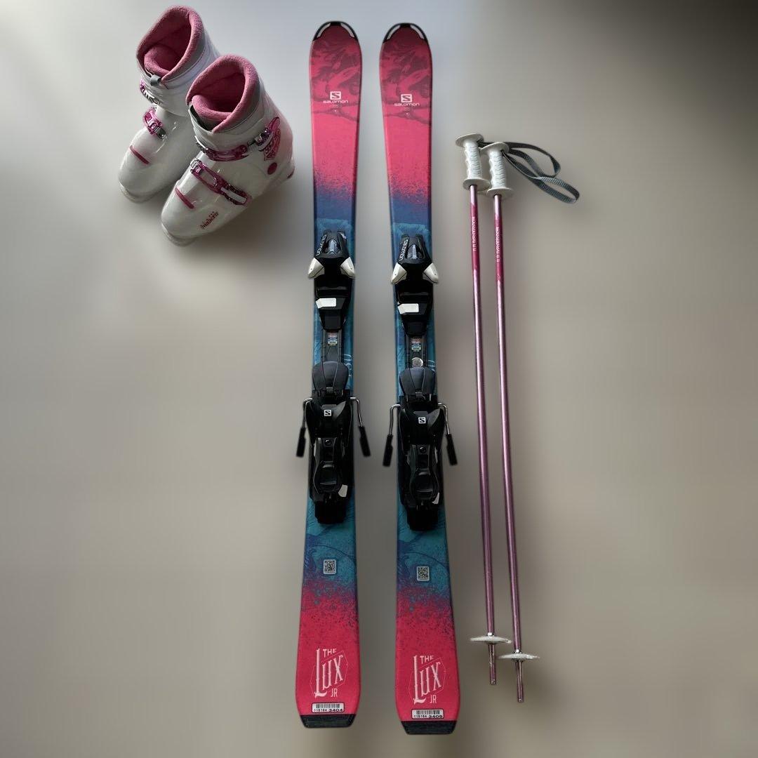 Salomon Lux スキーセット ピンク/青　130cm