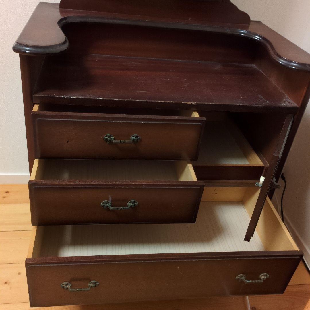 ★専用【昭和レトロ】 木製ドレッサー 楕円形鏡付き