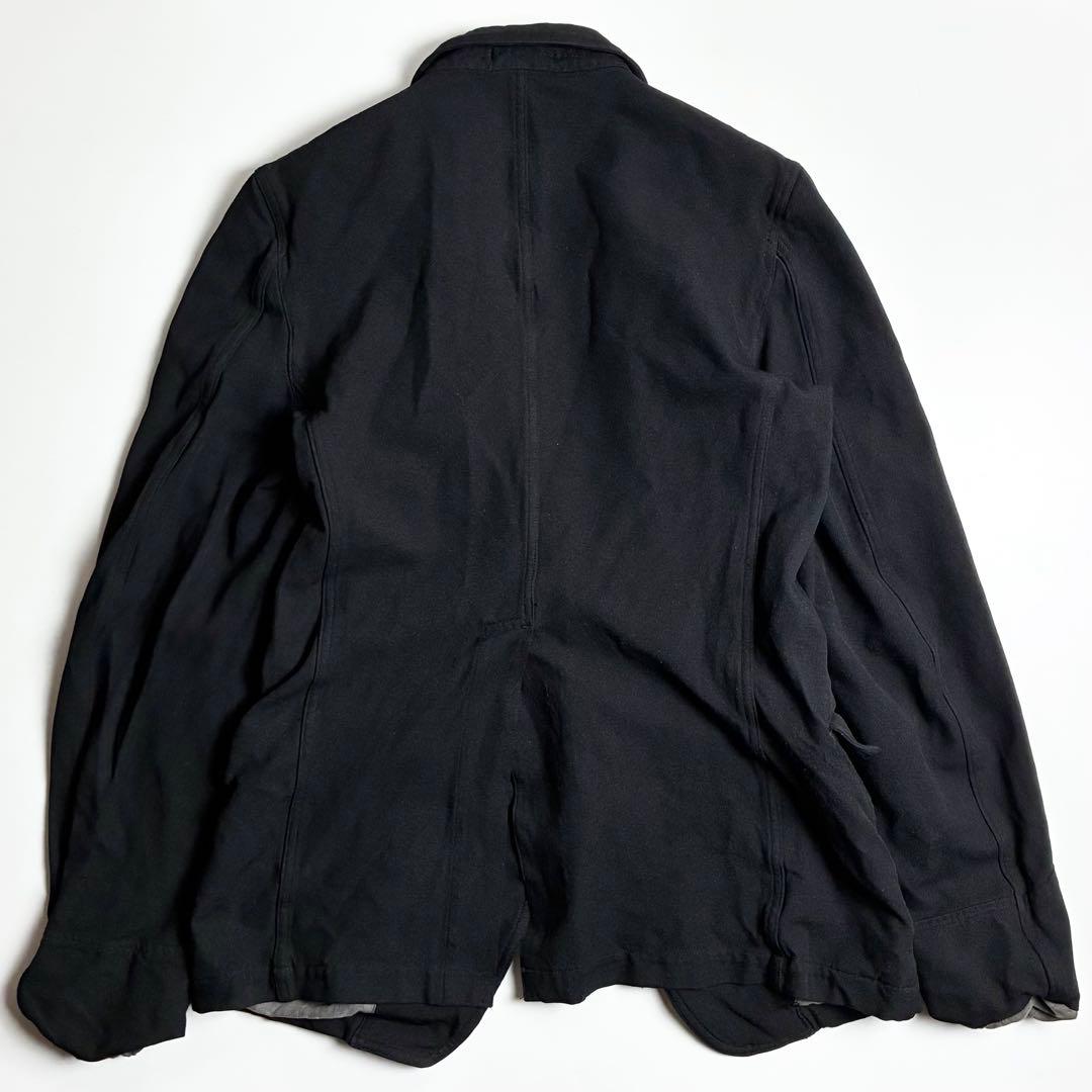 2005SS【美品】コムデギャルソンオムプリュス/ポリ縮絨1Bブラックジャケット