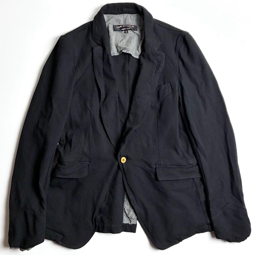 2005SS【美品】コムデギャルソンオムプリュス/ポリ縮絨1Bブラックジャケット