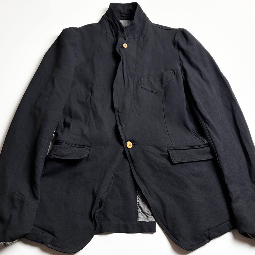 2005SS【美品】コムデギャルソンオムプリュス/ポリ縮絨1Bブラックジャケット