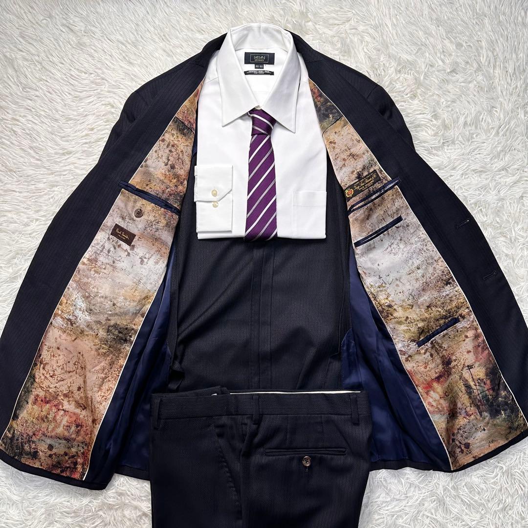 希少柄 極美品 ポールスミス 珍柄 風景柄 ロロピアーナ セットアップ 黒 LX