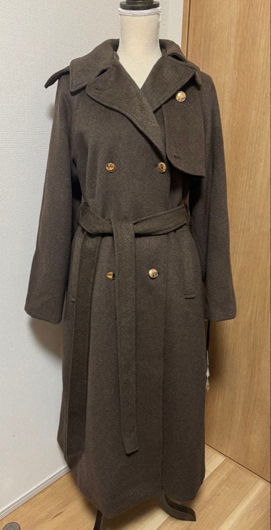 新品未使用poláura ポローラ MANY WAYウールロングトレンチコート
