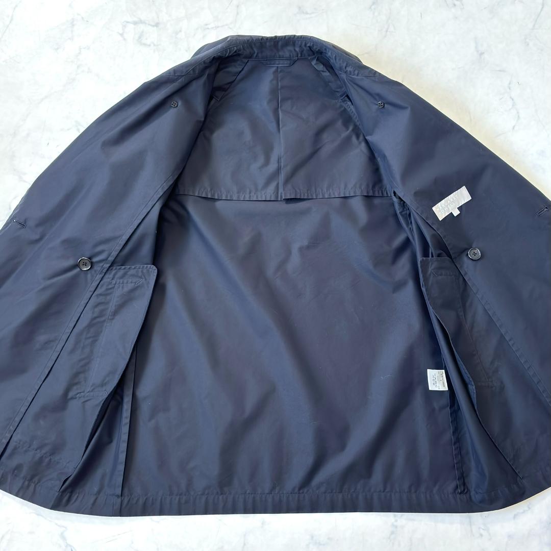 マーガレットハウエル ダブル スプリングコート 綿ナイロン 黒 0 tr7