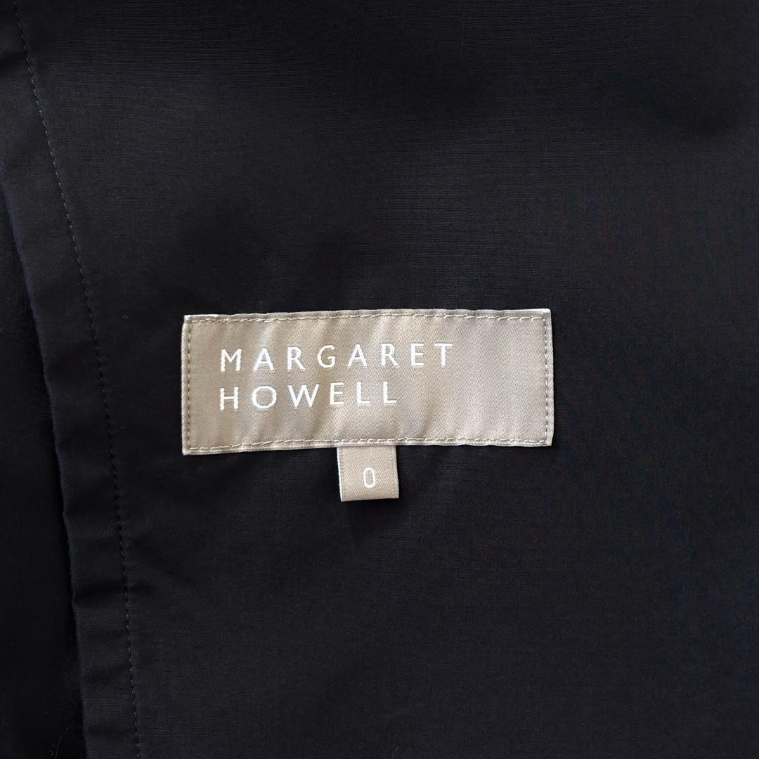 マーガレットハウエル ダブル スプリングコート 綿ナイロン 黒 0 tr7