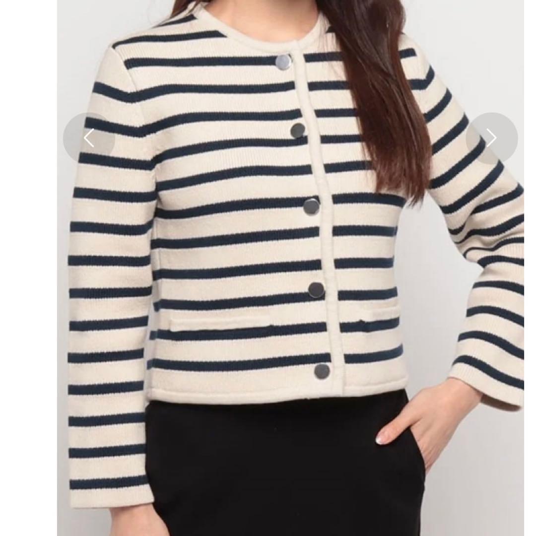 Theory ウェーバリー コットン ストライプ ジャケット　24SS