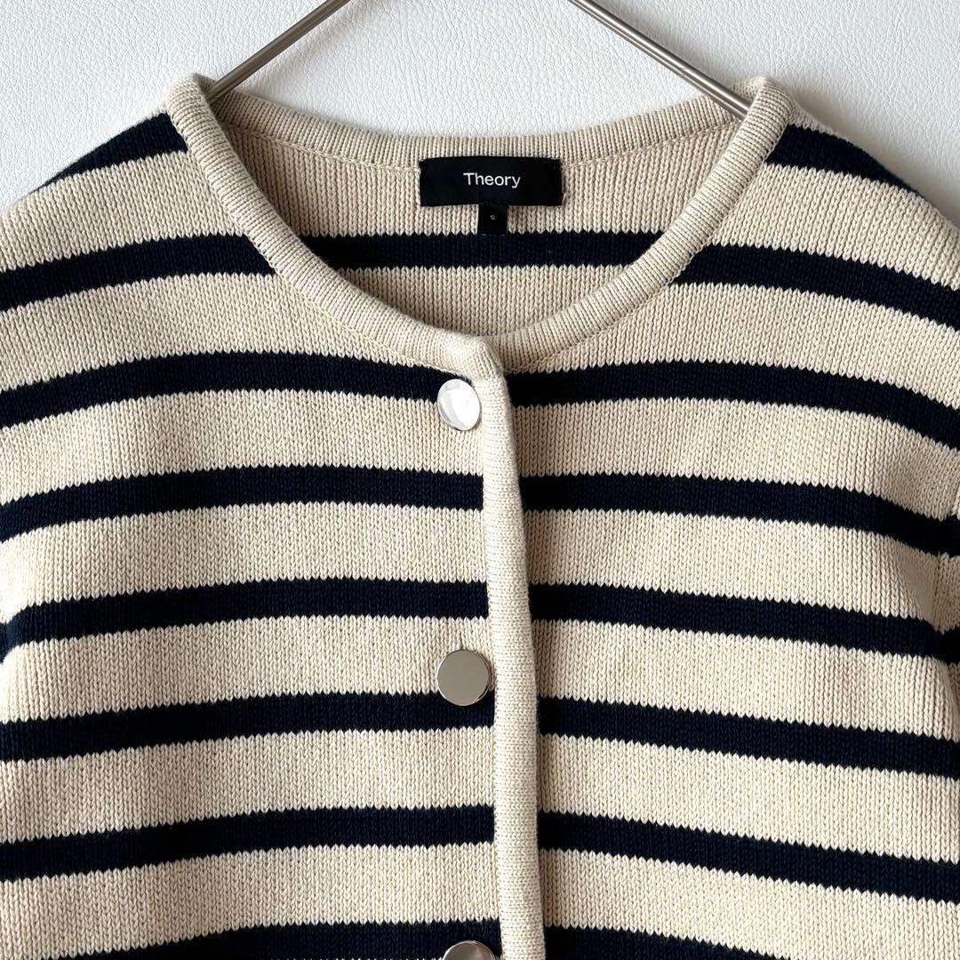 Theory ウェーバリー コットン ストライプ ジャケット　24SS