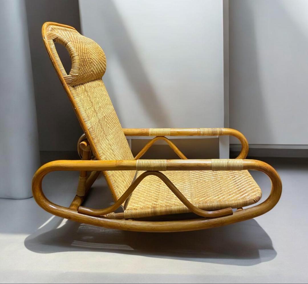 N*a様 ラタンの低めのロッキングチェア　3段階調整可