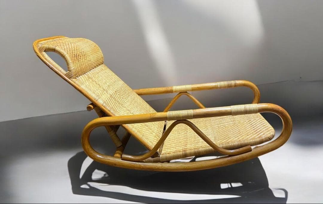 N*a様 ラタンの低めのロッキングチェア　3段階調整可