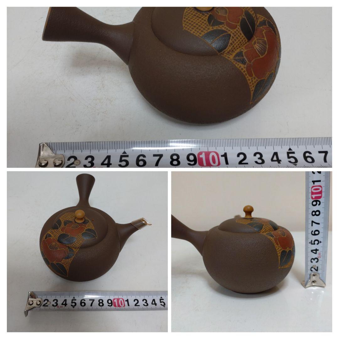 常滑焼 甚秋造 茶器揃 急須 煎茶碗五客 共箱