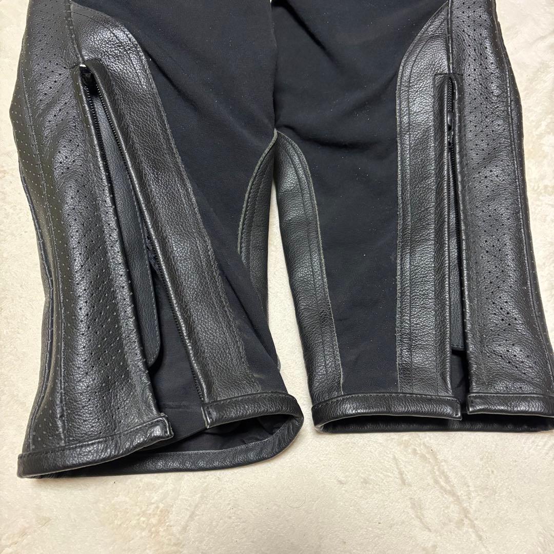 RS タイチ　RS TAICHI　パンチングレザーパンツプロテクター牛革Lサイズ