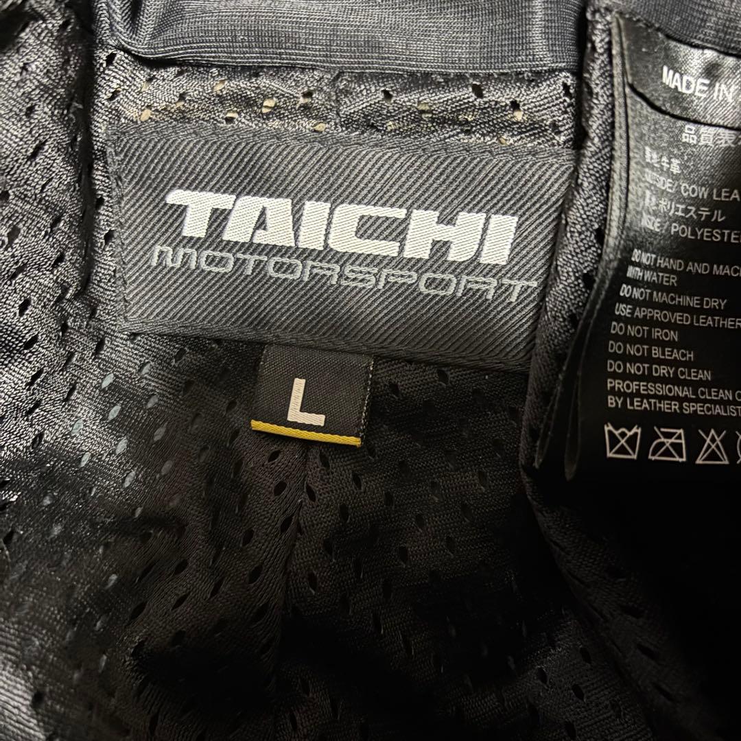 RS タイチ　RS TAICHI　パンチングレザーパンツプロテクター牛革Lサイズ