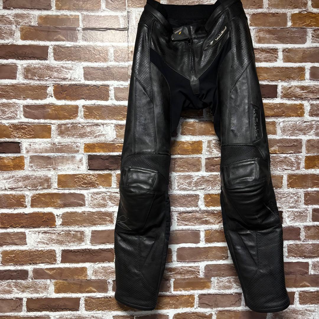 RS タイチ　RS TAICHI　パンチングレザーパンツプロテクター牛革Lサイズ