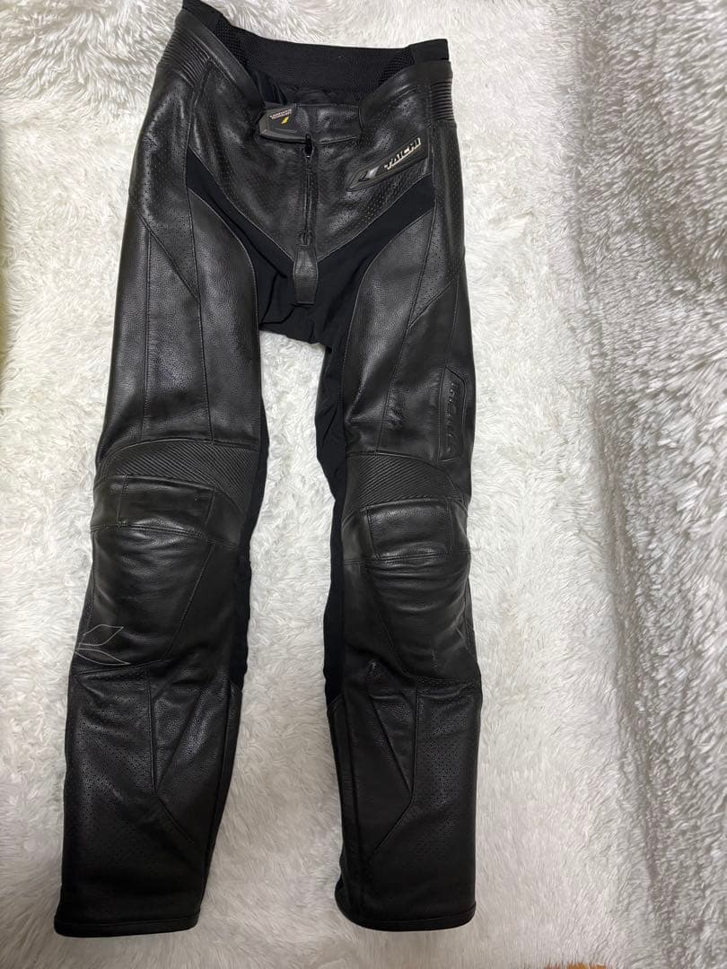 RS タイチ　RS TAICHI　パンチングレザーパンツプロテクター牛革Lサイズ