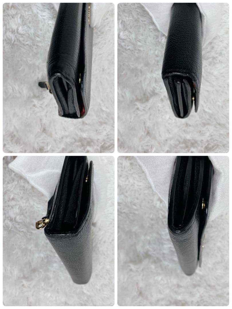 たまこ ミュウミュウ 長財布 フラップ　マドラスレザー バイカラー