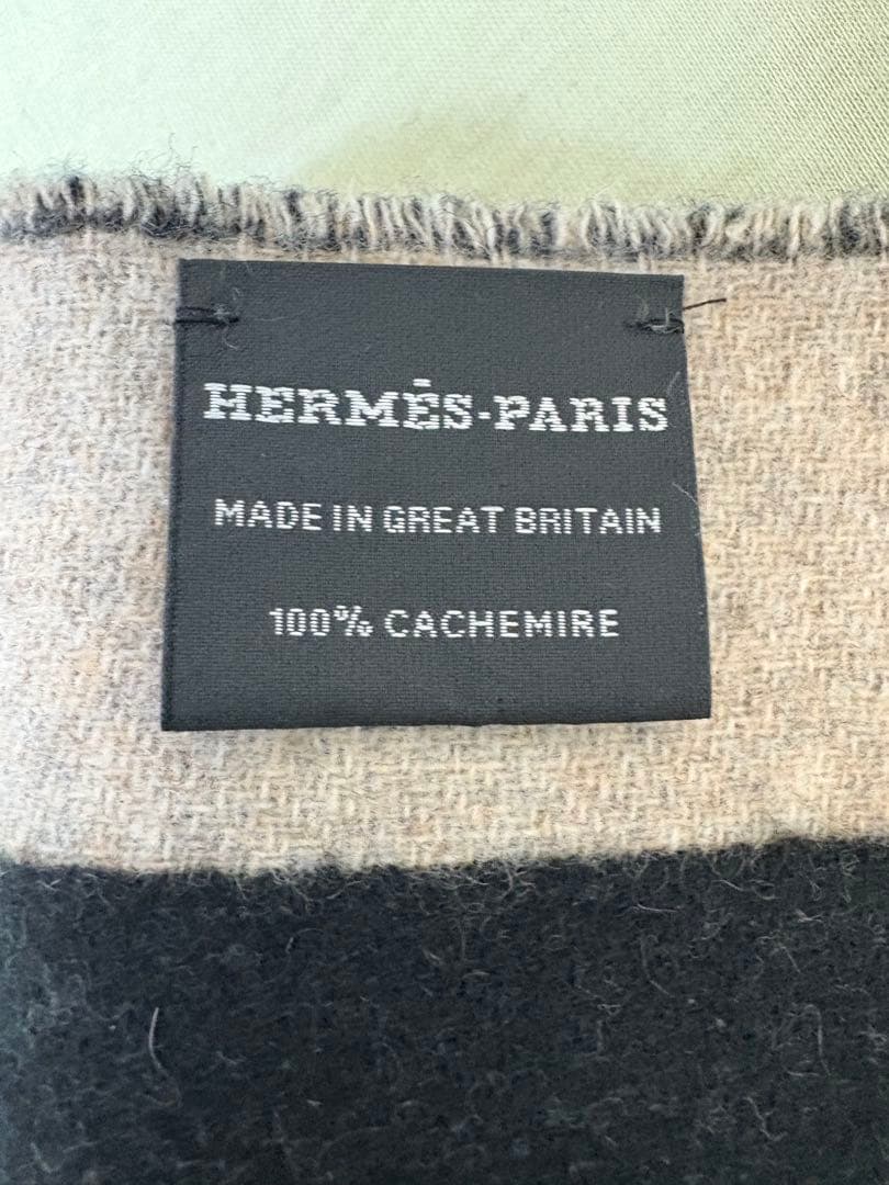HERMÈS-PARIS カシミア マフラー ラブストーリー　馬のシルエット