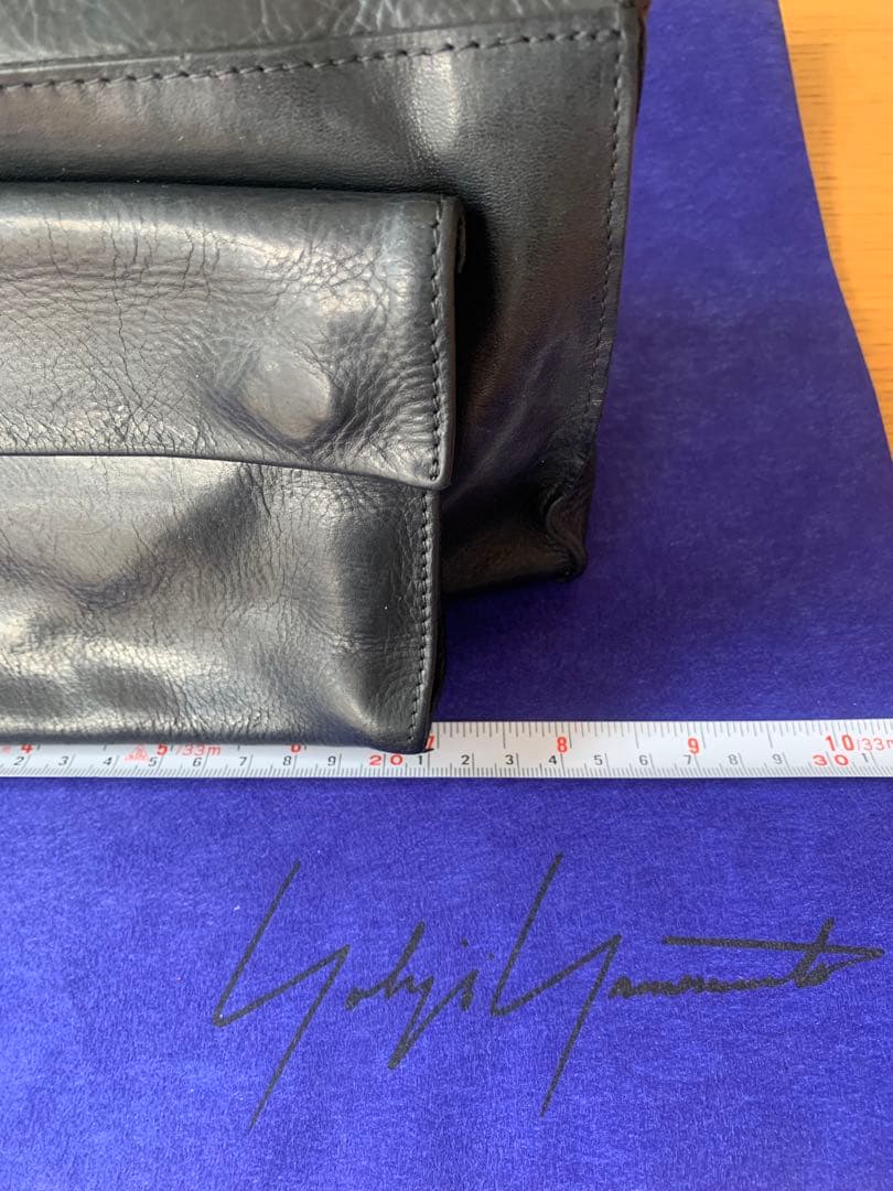 ヨウジヤマモトNOIR 黒革ショルダーバッグ