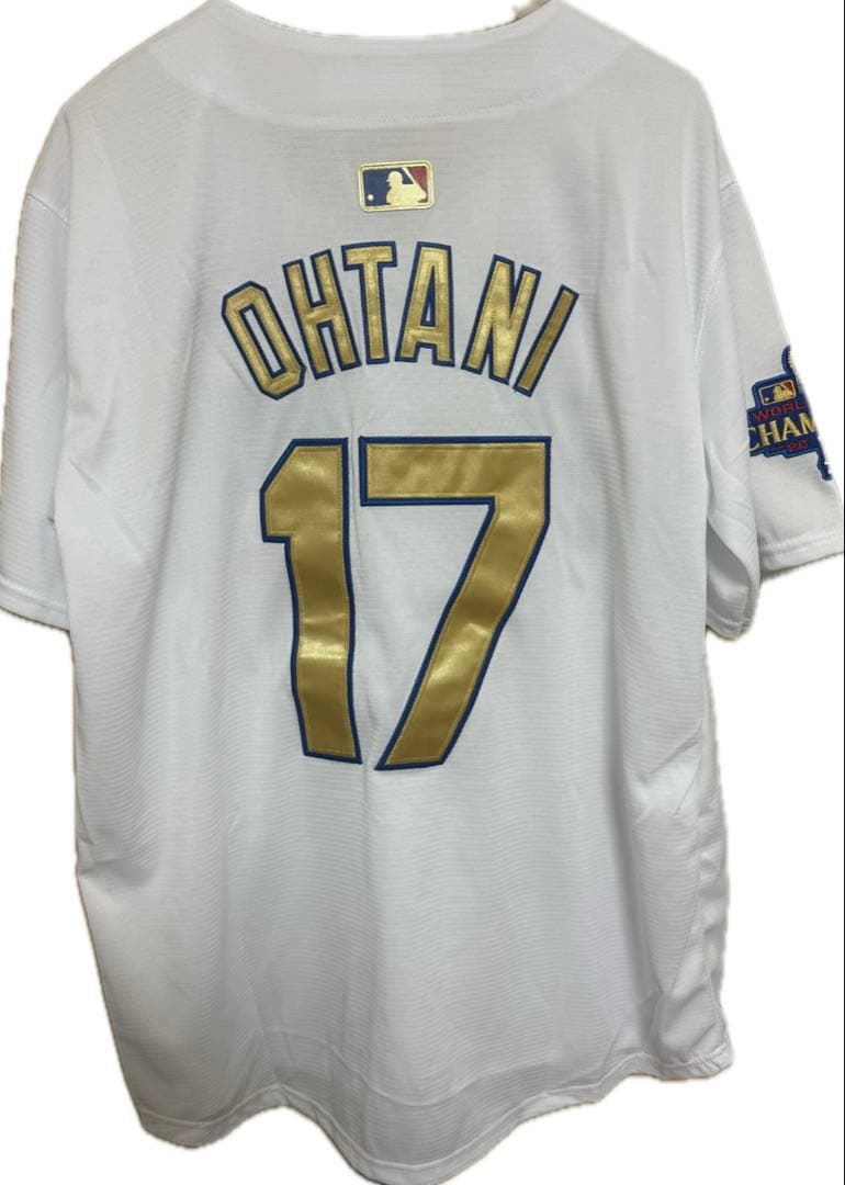 美品未着用　大谷翔平　ドジャース ワールドチャンピオンユニフォーム　XL