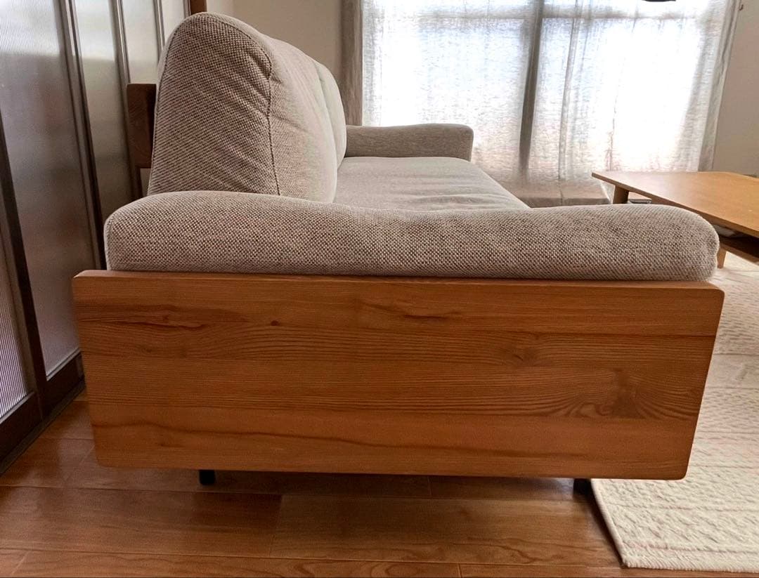 unico TREL(トレル)カバーリングソファ2.5シーター　ベージュ