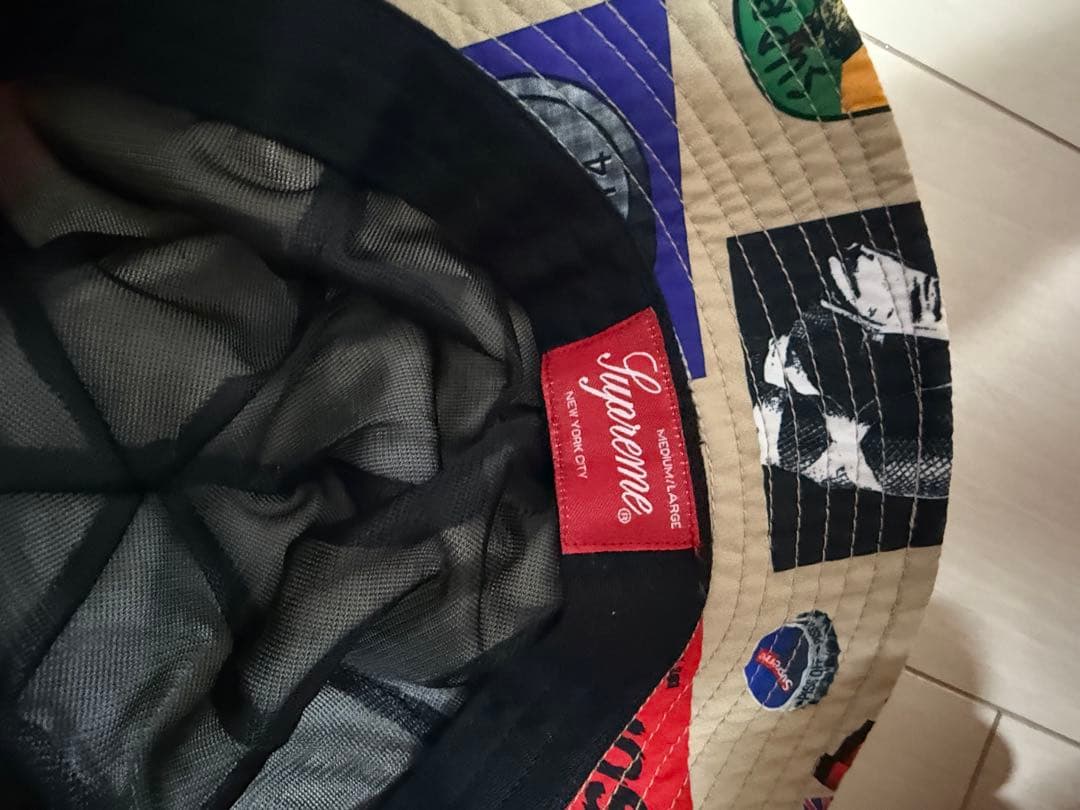 Supreme バケットハット ベージュ グラフィック
