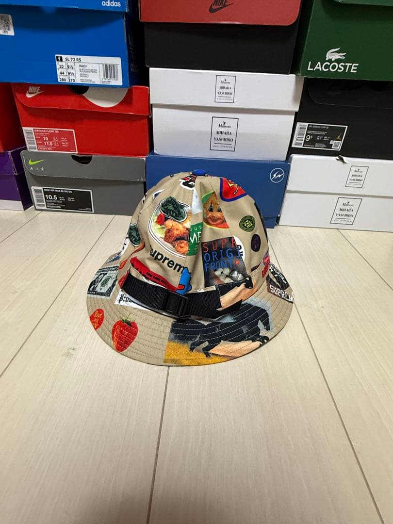 Supreme バケットハット ベージュ グラフィック