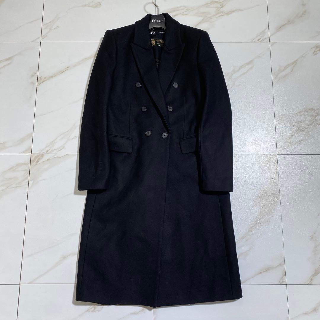 極美品♡ザラ マンテコ ウール チェスターコート ツイル生地 M位