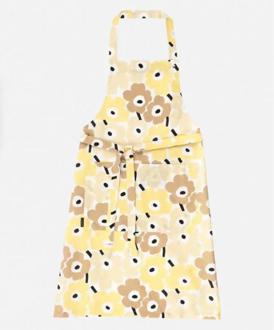 ♦︎Mini Unikko マリメッコ　日本限定　エプロン イエロー　未開封品