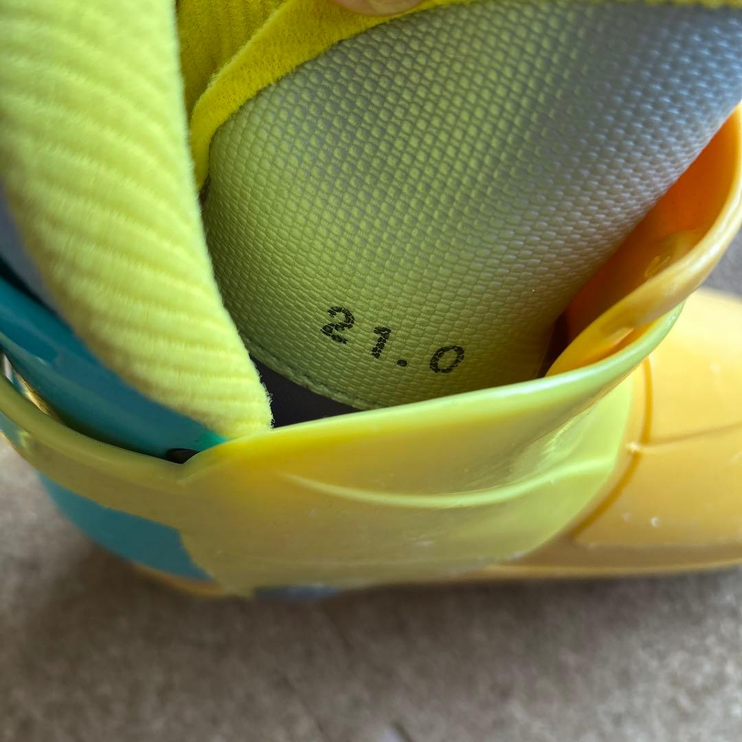 KAZAMA スキー板（100㎝）とブーツ（21.0㎝）セット キッズ　イエロー