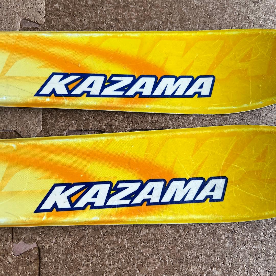 KAZAMA スキー板（100㎝）とブーツ（21.0㎝）セット キッズ　イエロー