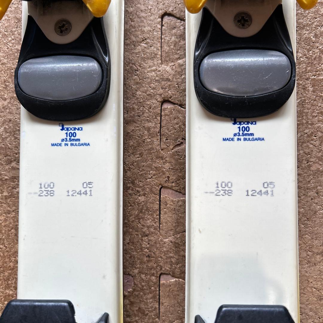 KAZAMA スキー板（100㎝）とブーツ（21.0㎝）セット キッズ　イエロー