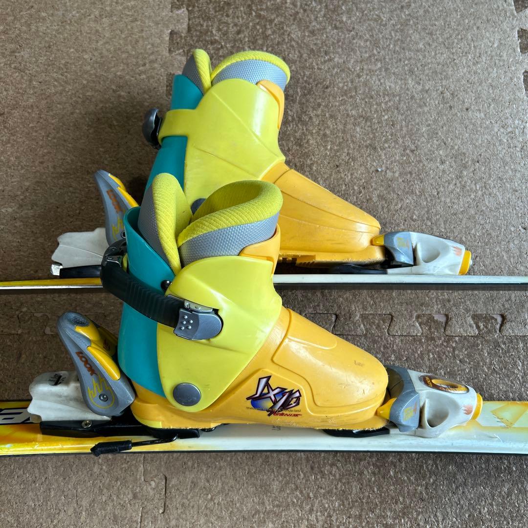 KAZAMA スキー板（100㎝）とブーツ（21.0㎝）セット キッズ　イエロー
