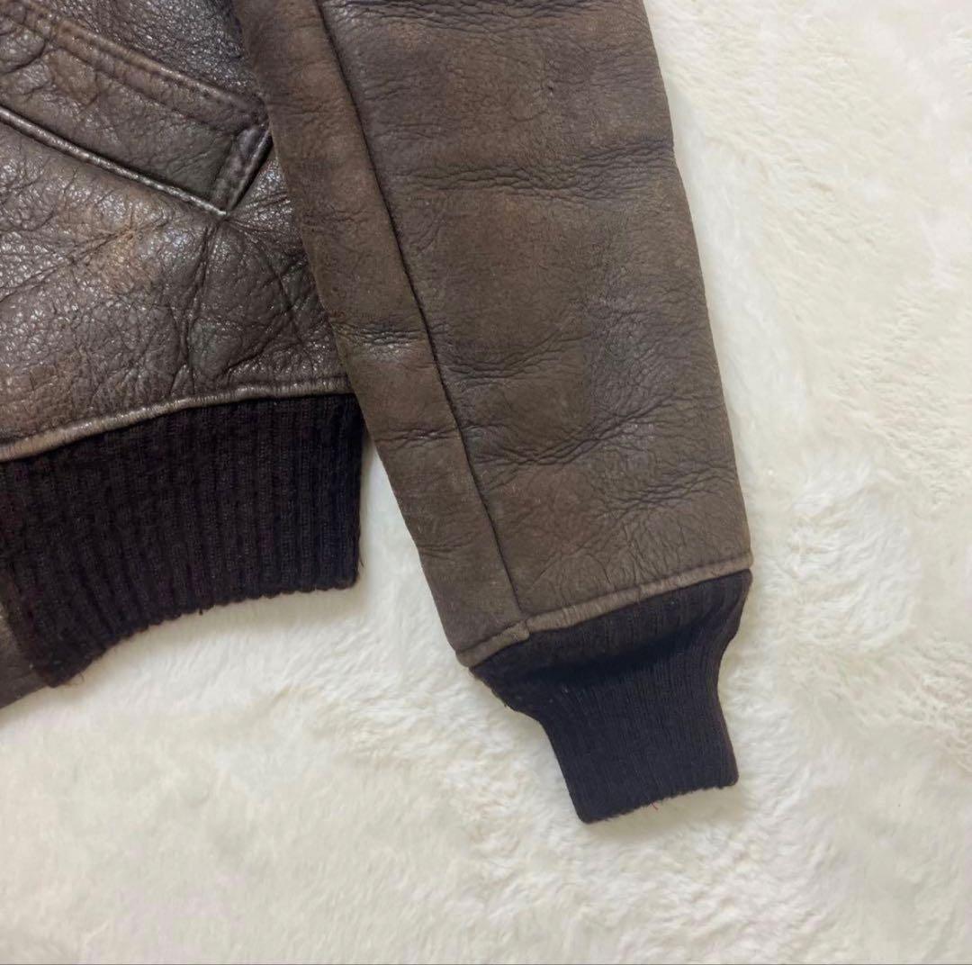 AVIREX TYPE B-6 ムートン ボア 肉厚 フライトジャケット 32