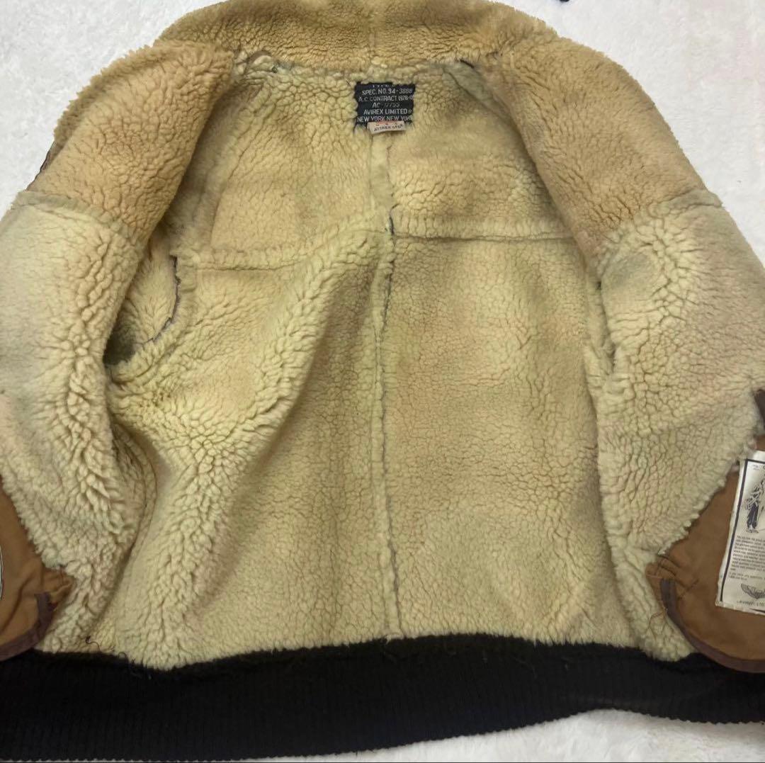 AVIREX TYPE B-6 ムートン ボア 肉厚 フライトジャケット 32