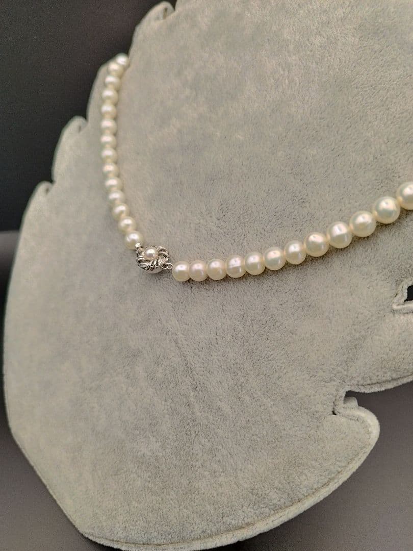 本真珠 パールネックレス ホワイト silver925 シルバー925
