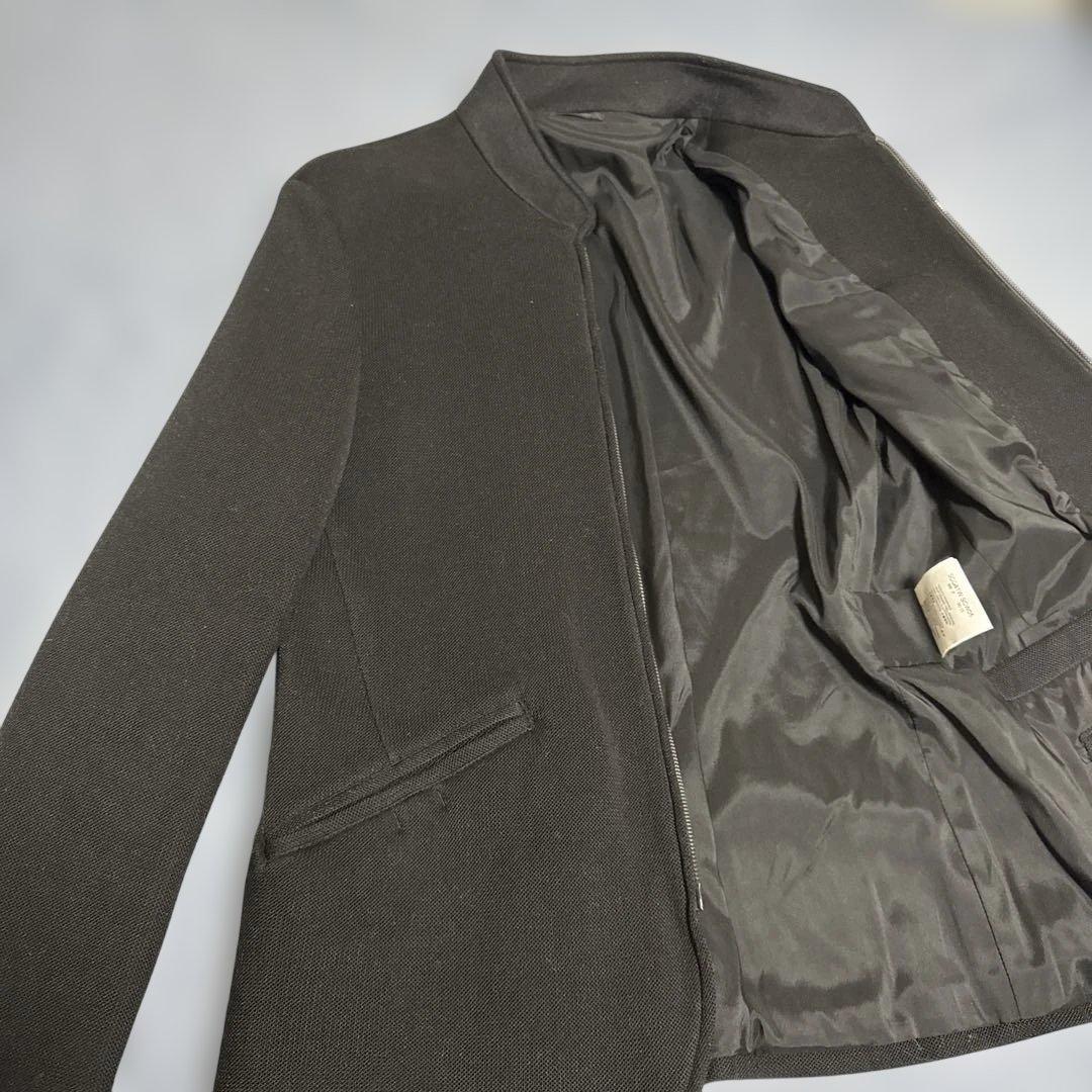 ARMANI COLLEZIONI ノーカラージャケット ブラック