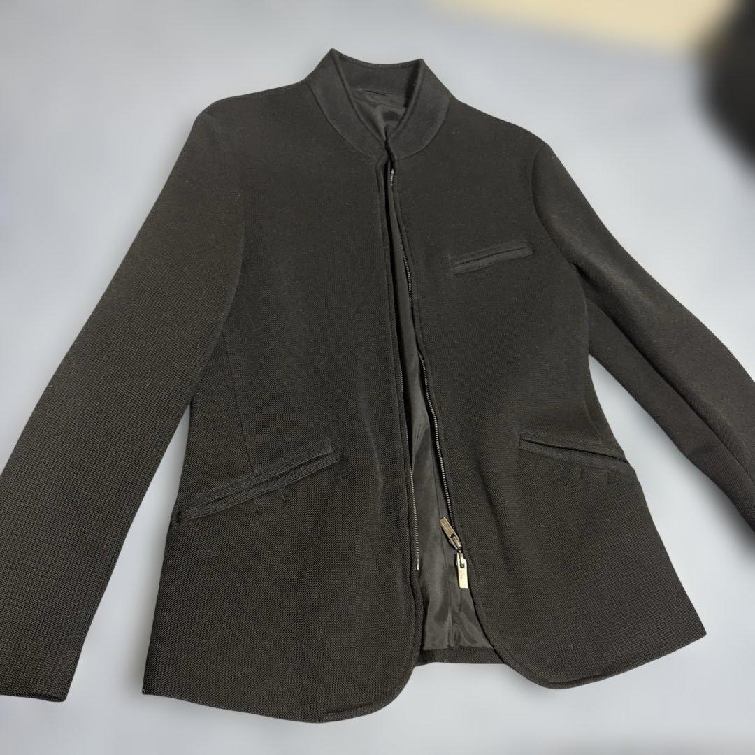 ARMANI COLLEZIONI ノーカラージャケット ブラック