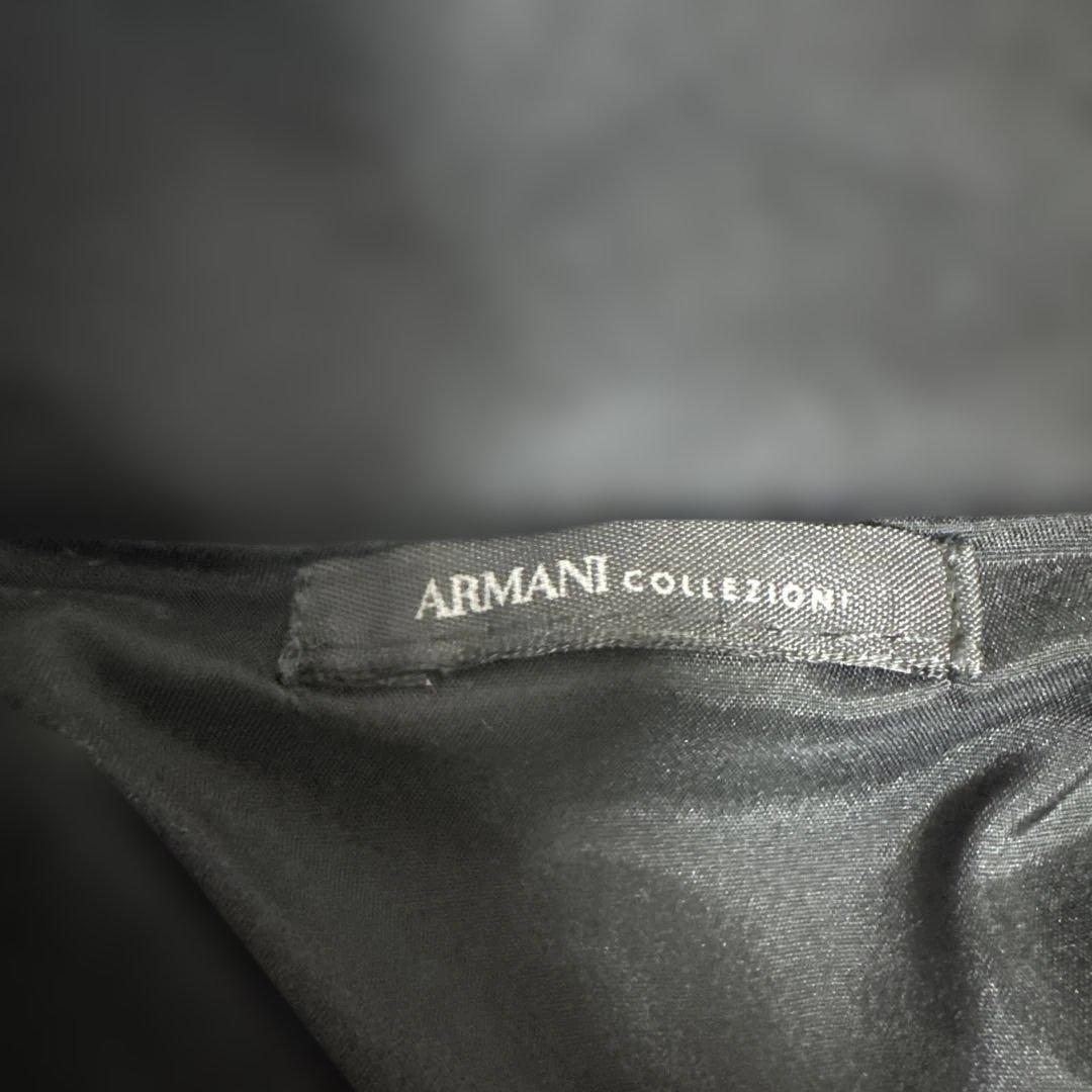 ARMANI COLLEZIONI ノーカラージャケット ブラック