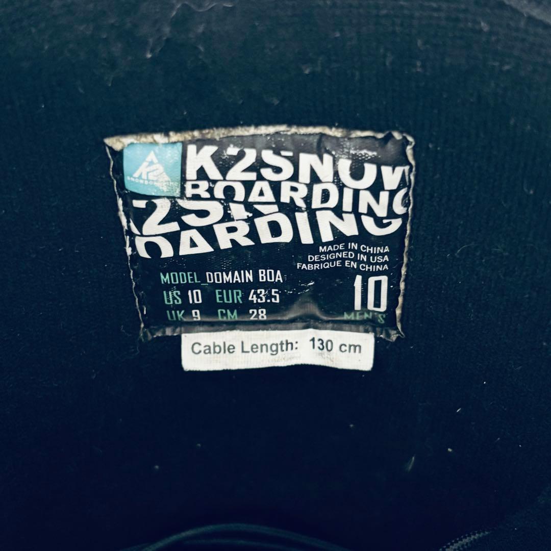 K2 DOMAIN スノーボードブーツ BOA ボアシステム　28cm