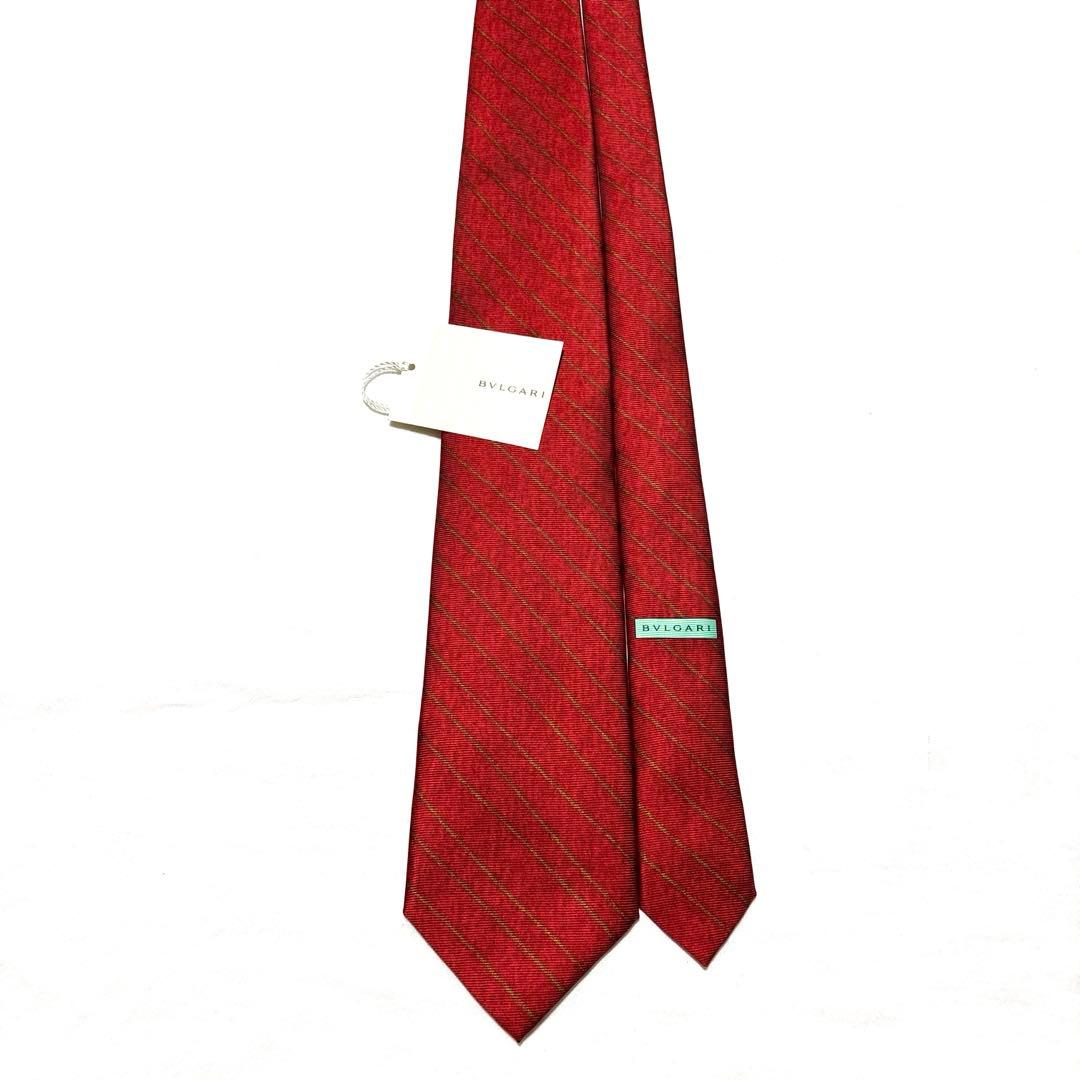 新品　BVLGARI　ブルガリ　セッテピエゲ　レッド　光沢　肉厚　タグ付