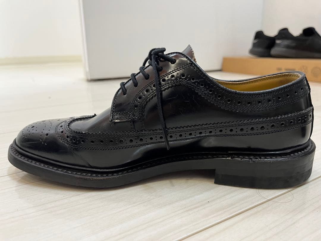 REGAL ブラック ウィングチップ シューズ 25.5