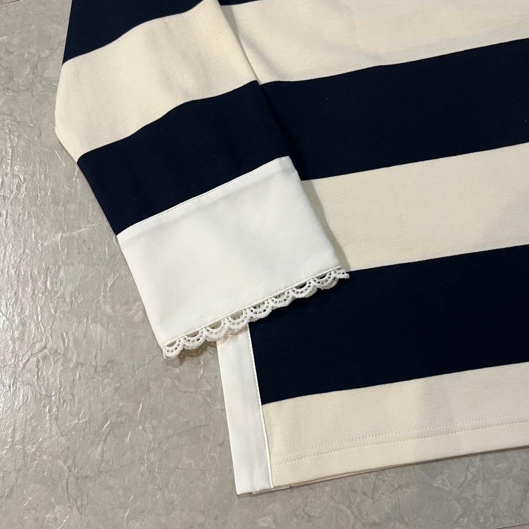 【新品未使用】Bibiy. ボーダー柄長袖トップス ラガーシャツ