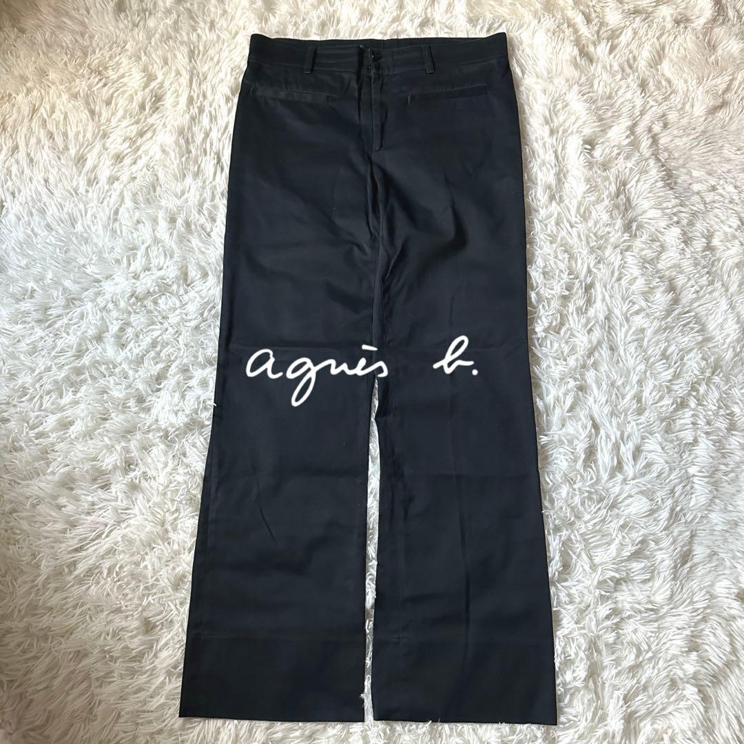 agnes b. homme スラックス ブラック フランス製 M〜L相当