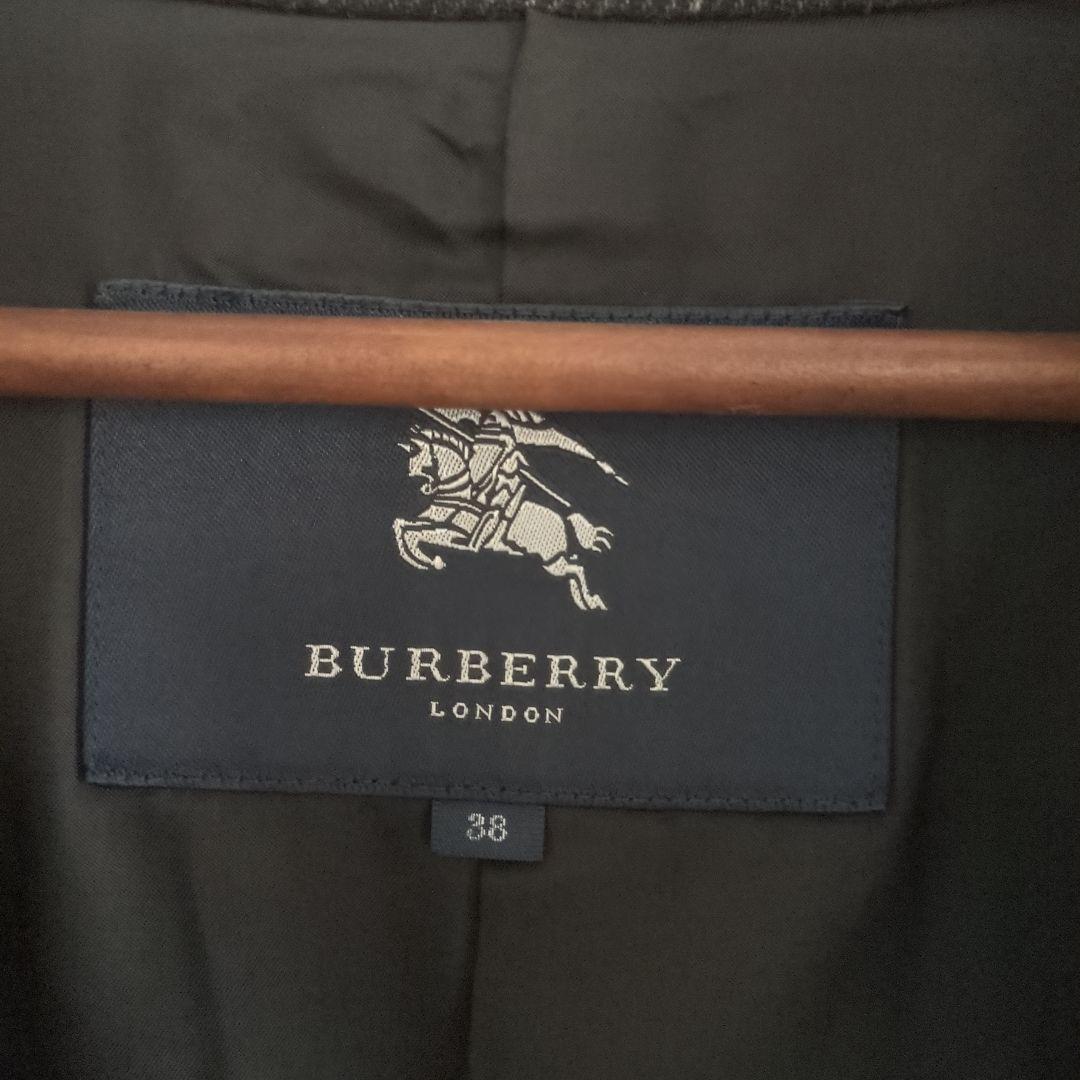 【美品】BURBERRY カシミヤ混 ウールショートコート