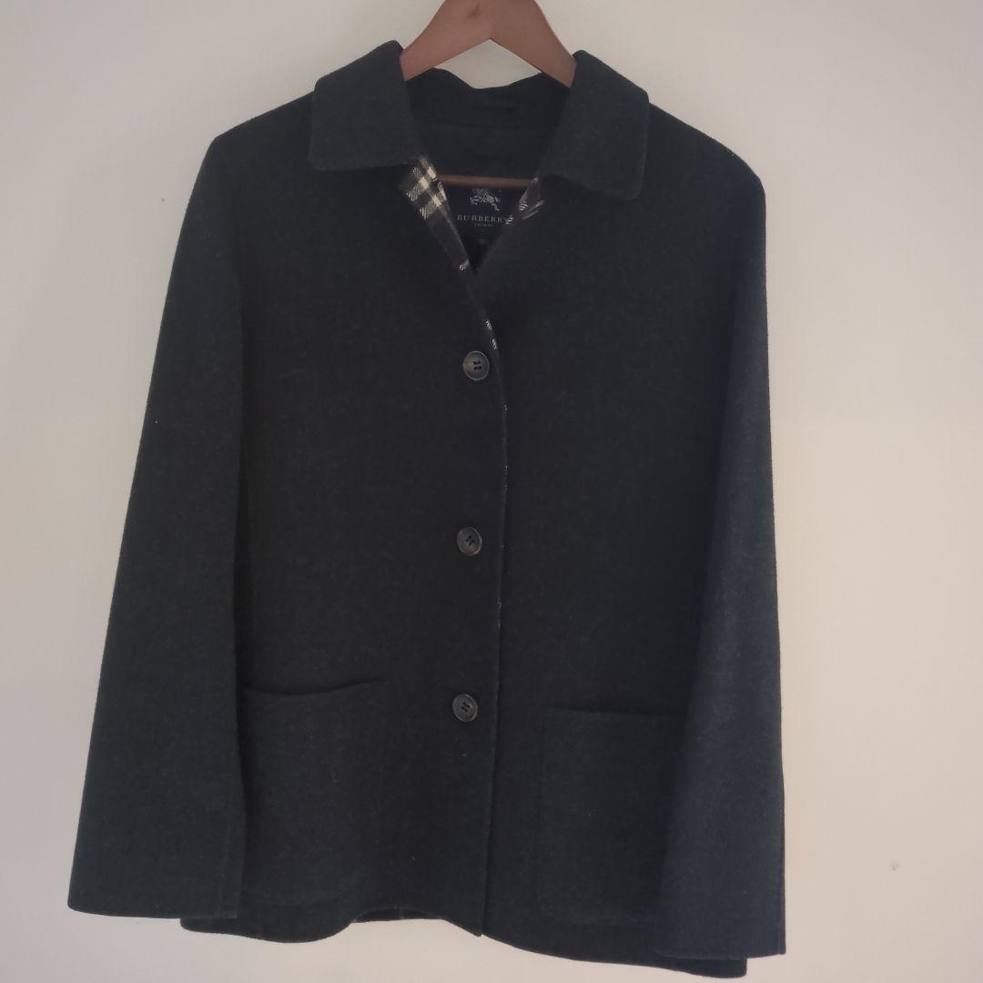 【美品】BURBERRY カシミヤ混 ウールショートコート