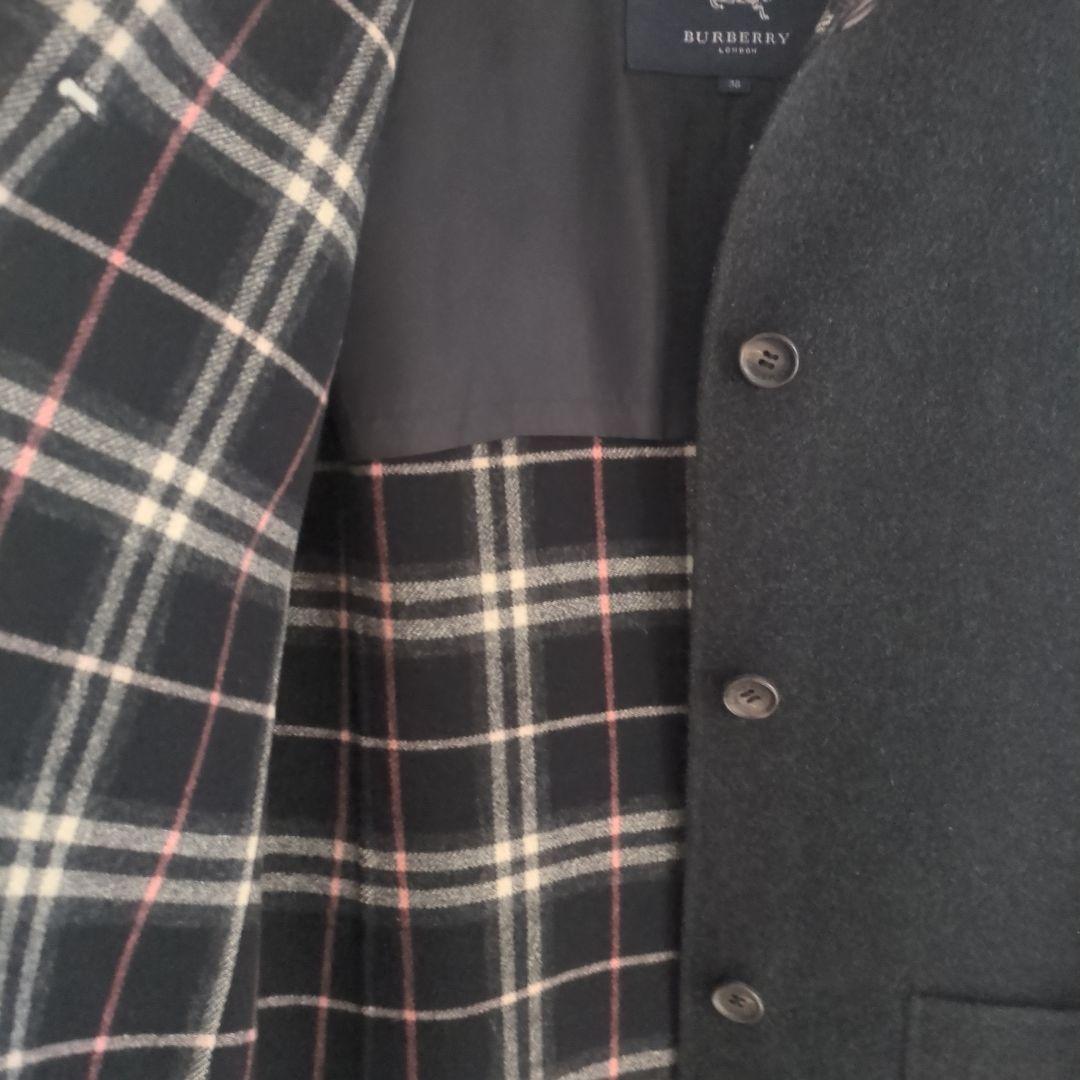【美品】BURBERRY カシミヤ混 ウールショートコート