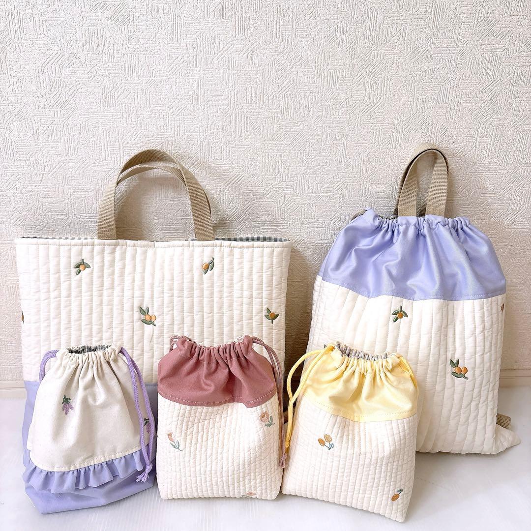 レッスンバッグ ナップサック　　コップ袋✖️3