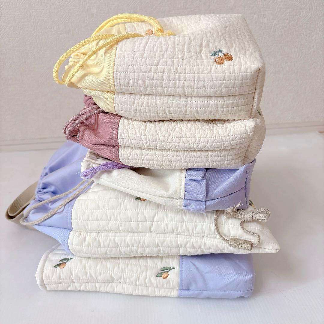 レッスンバッグ ナップサック　　コップ袋✖️3